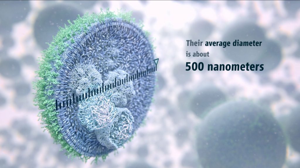 COVID-19 vaccine nanoparticle nanometer illustration